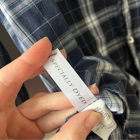 Vintage Eddie Bauer Plaid Button-Down Shirt Men’s Large 100% Cotton Flannel - Picture 6 of 13